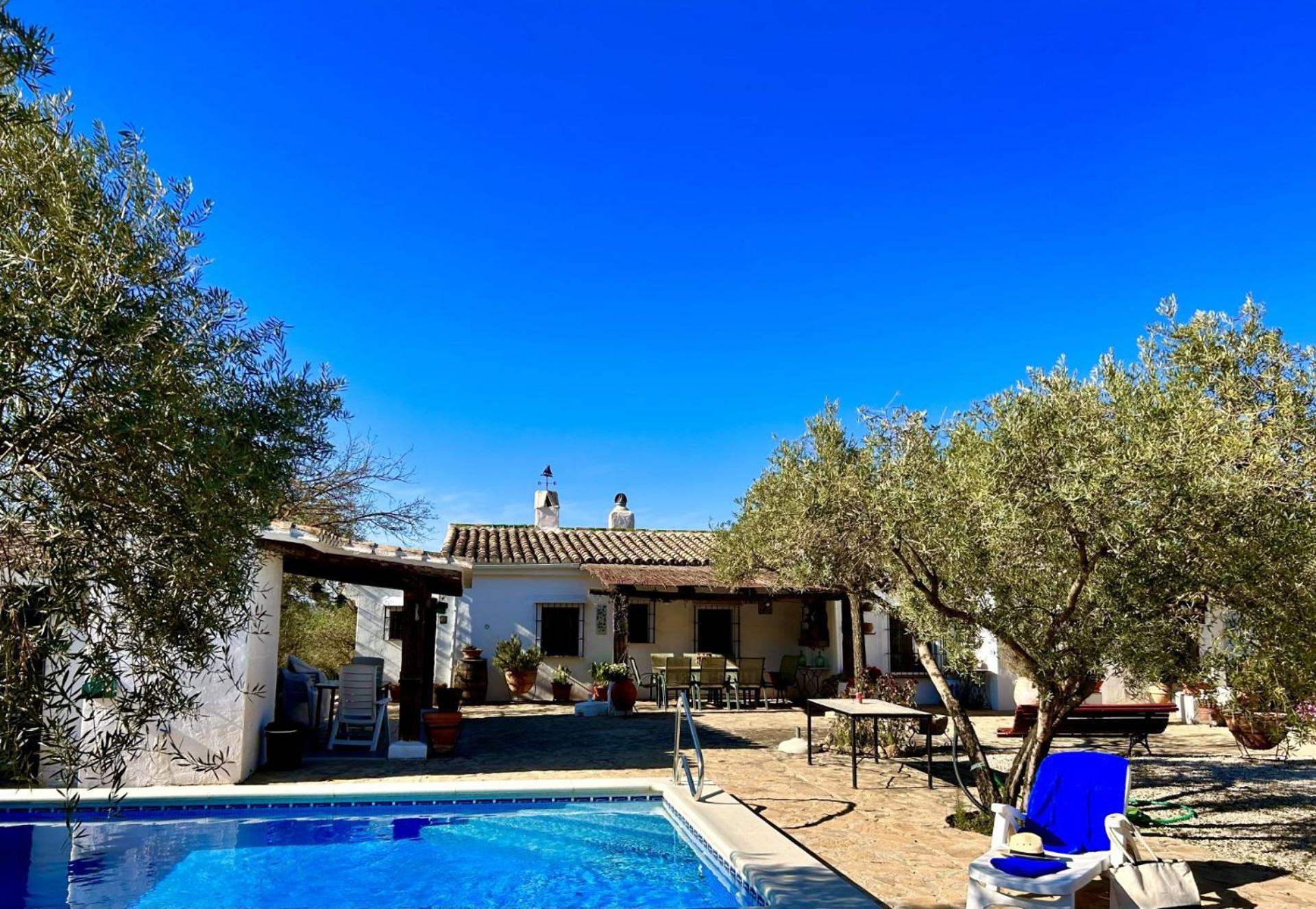 Refugio Andaluz Con Piscina Entre Olivos Villanueva de Tapia מראה חיצוני תמונה