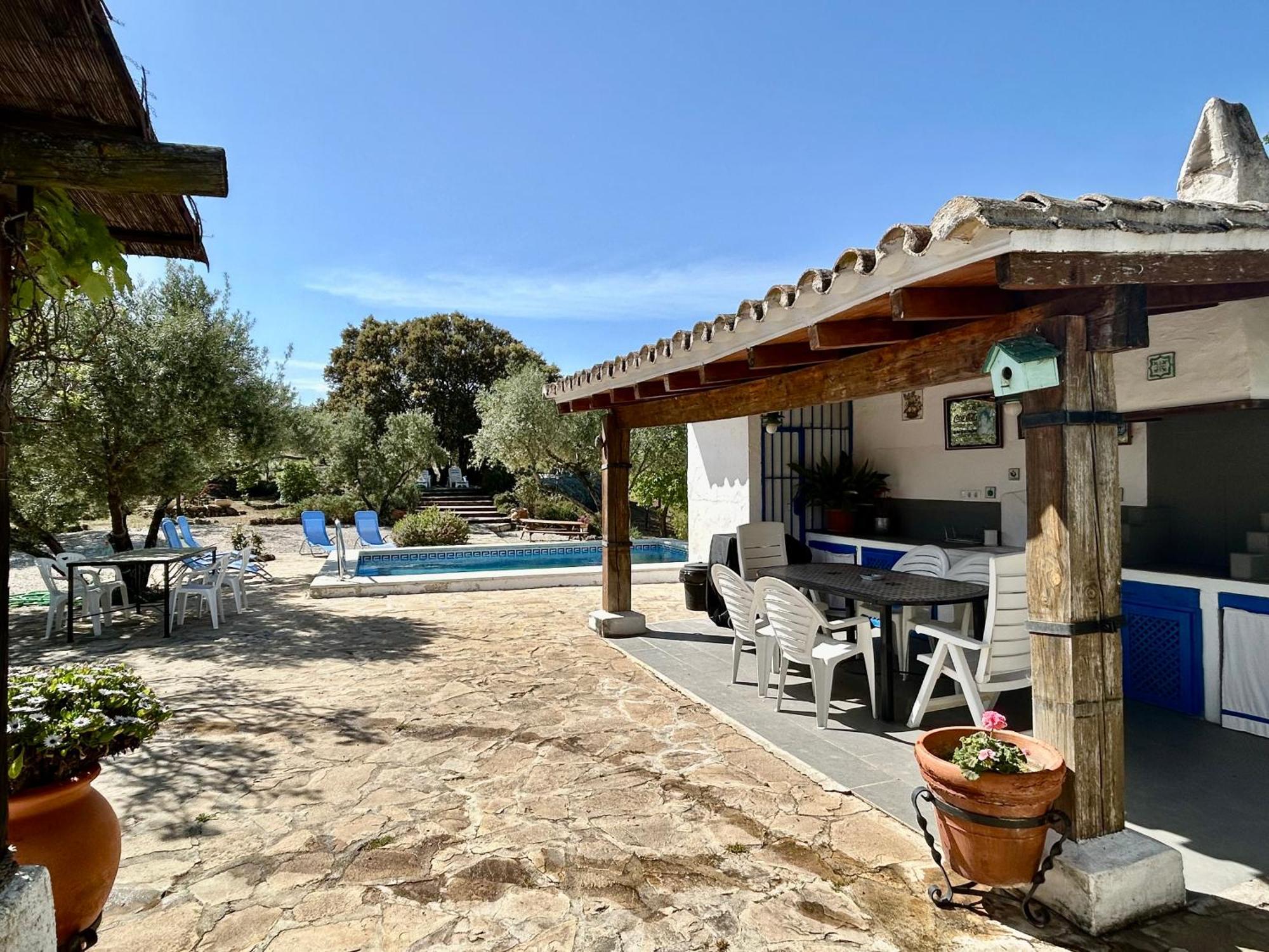 Refugio Andaluz Con Piscina Entre Olivos Villanueva de Tapia מראה חיצוני תמונה